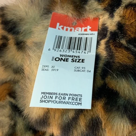 🍭 Soft, Luxurious, Fluffy Faux Fur Leopard Mittens NWT - Picture 6 of 6